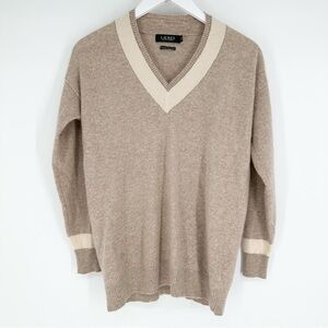Lauren Ralph Lauren Washable Cashmere V Neck Cricket Sweater